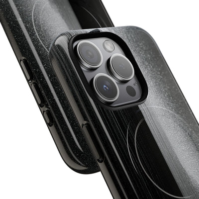 Black Tough 2.0 Magsafe Phone Case for iPhone - Brutalist Pixel Monolith