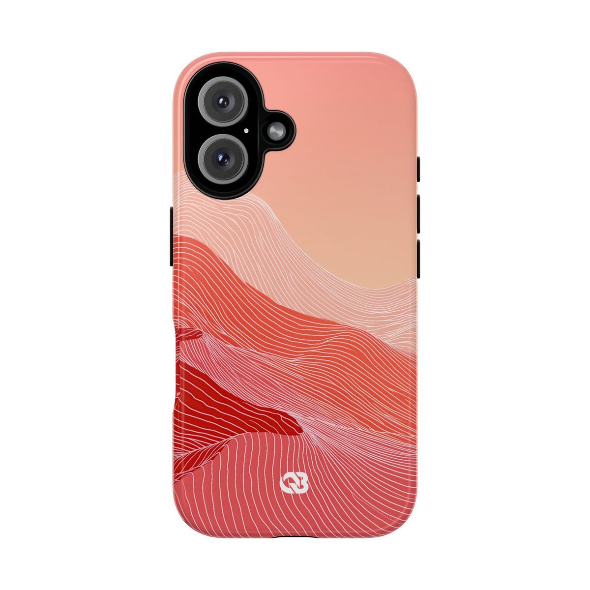 Coral Ridge Contours · Tough Phone Case for iPhone · Red