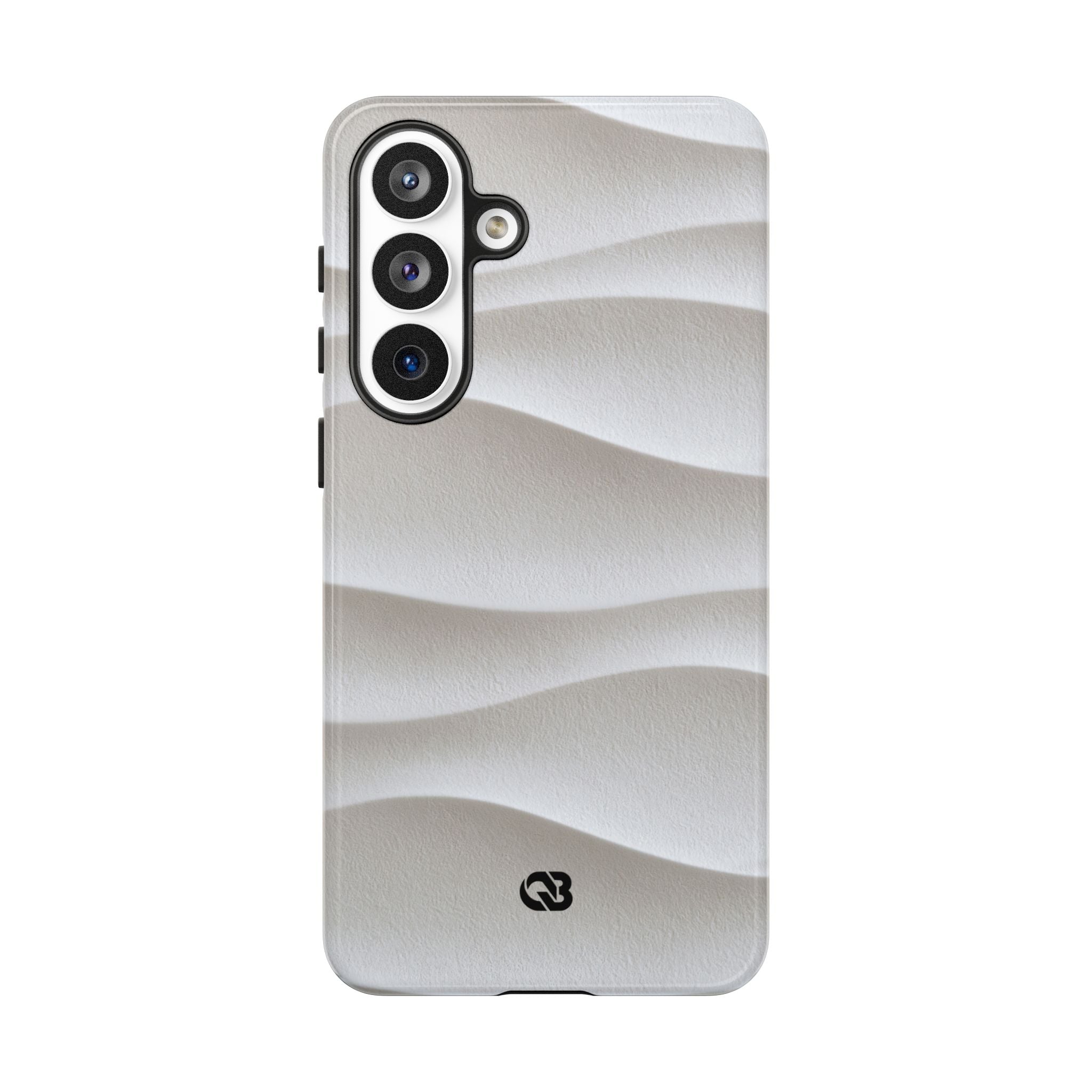 White Tough Phone Case for Samsung - Arctic Flow Ridges