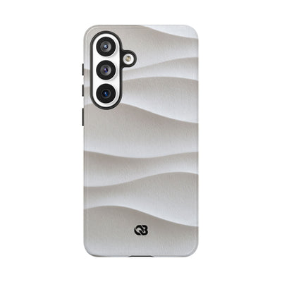 White Tough Phone Case for Samsung - Arctic Flow Ridges