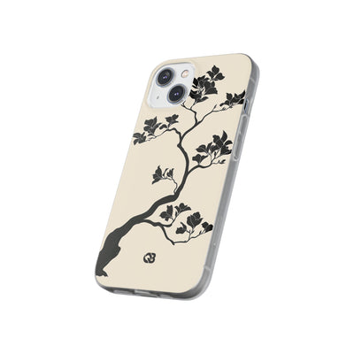 Beige Lite Phone Case for iPhone - Obsidian Bonsai Silhouette