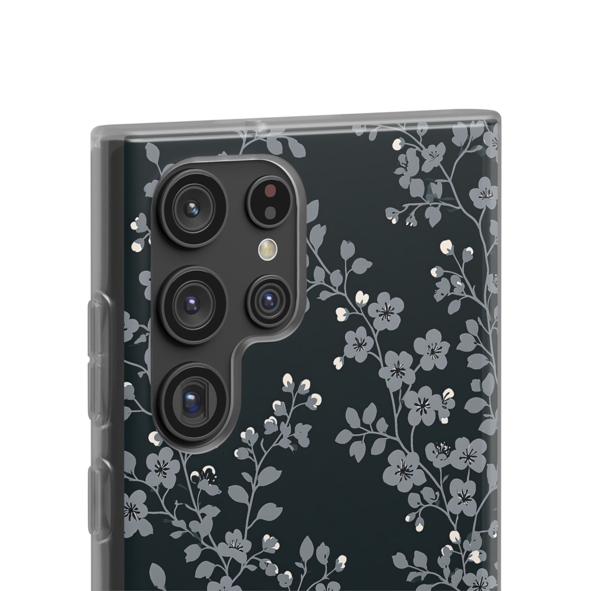 Black Lite Phone Case for Samsung - Midnight Slate Blossom
