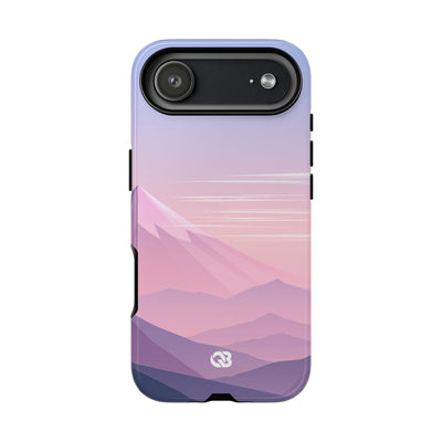 Purple Tough Phone Case for iPhone - Lavender Alpine Dawn