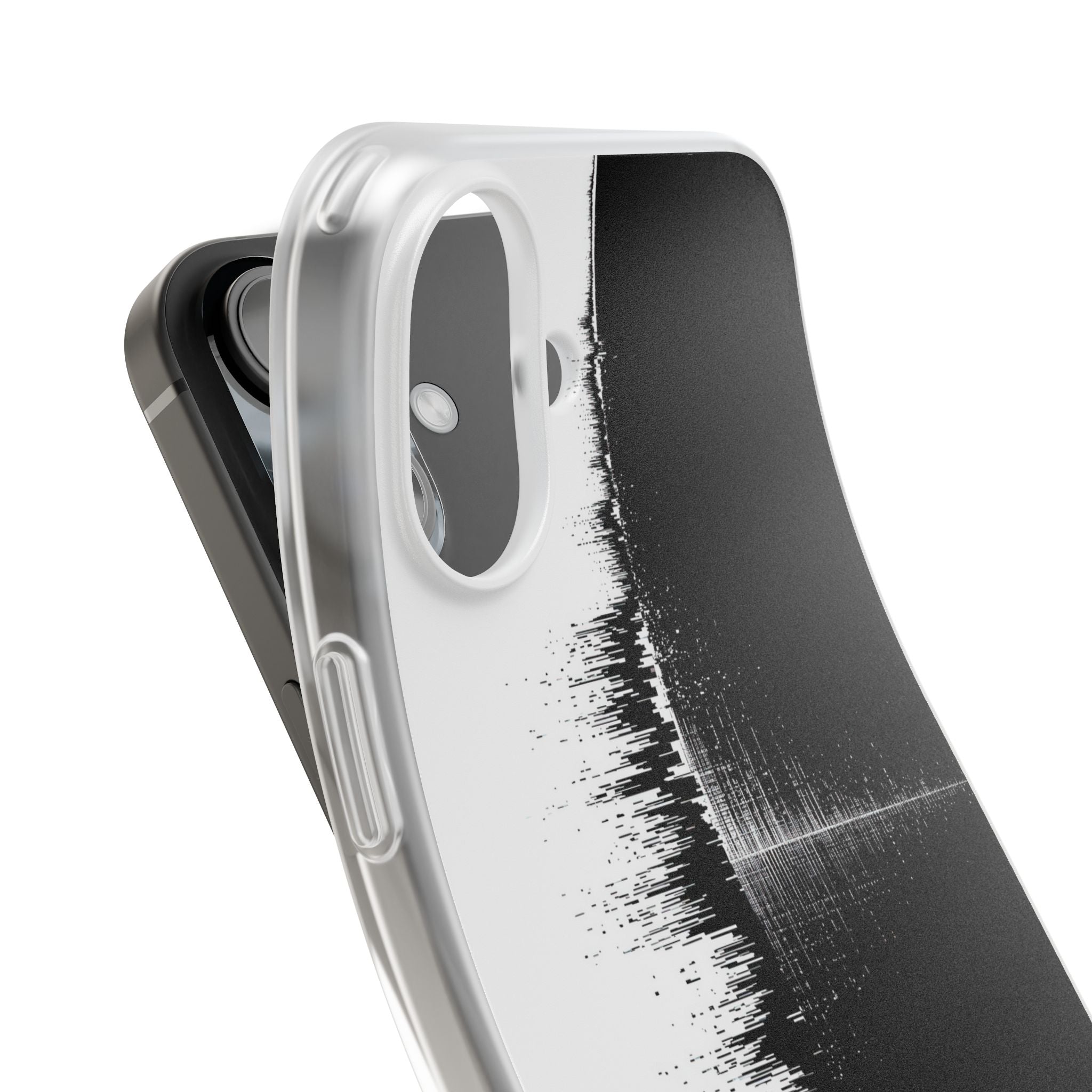 Black Lite Phone Case for iPhone - Static Signal Split
