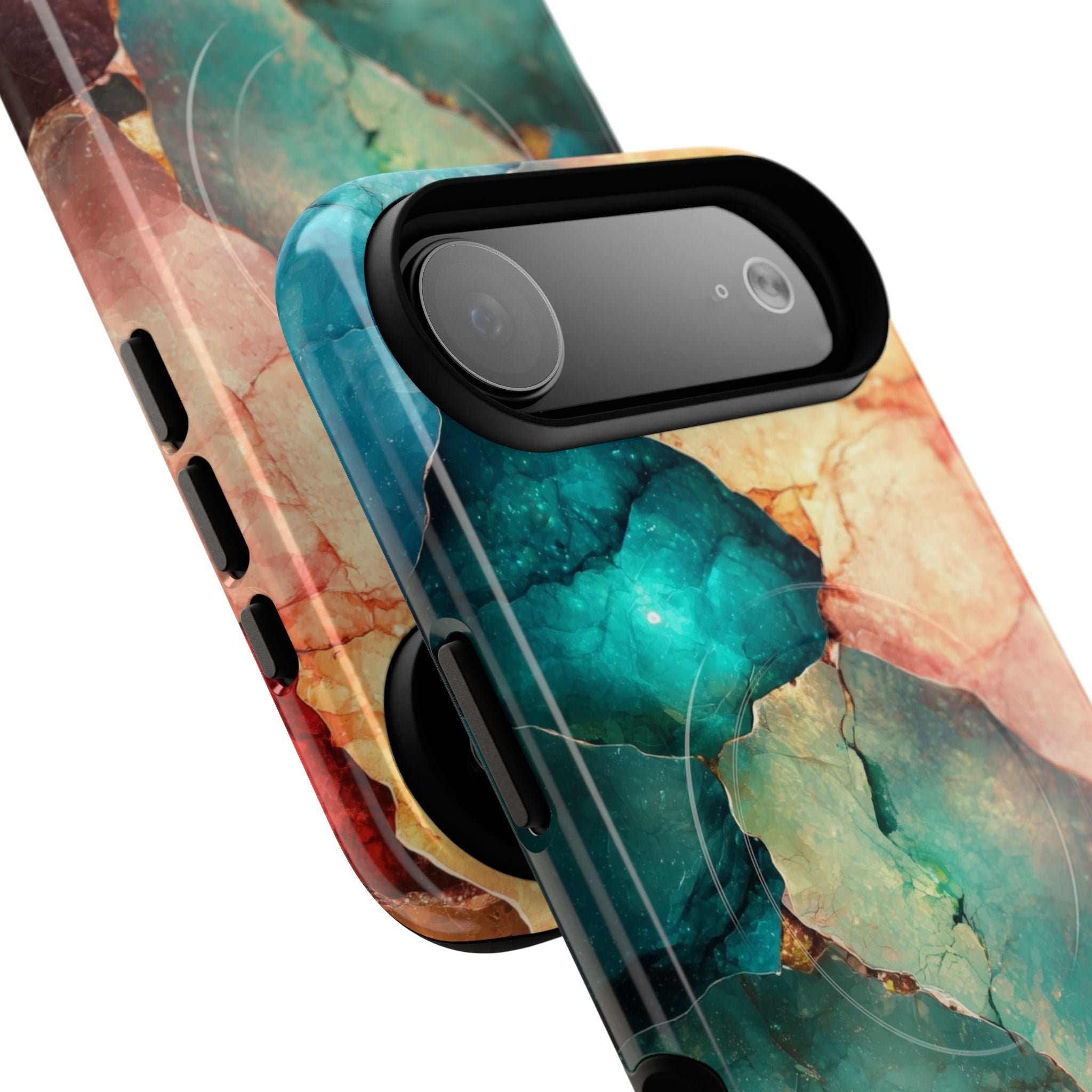 Teal Mosaic Veins iPhone 17 Air Case - Tough+ - CASE•BOB