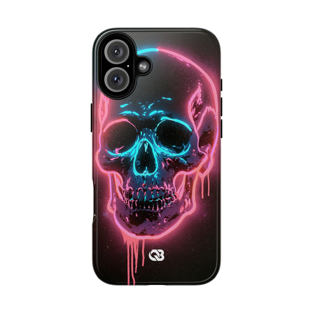 Neon Drip Skull · Tough Phone Case for iPhone · Black