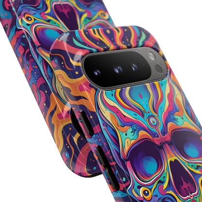 Flaming Skull Google Pixel 9 Pro Case - Tough