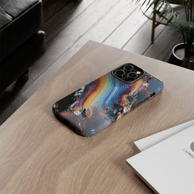 Prismatic Aura Flow · Tough Phone Case for iPhone · Blue