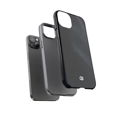 Black Tough Phone Case for iPhone - Obsidian Ridge Flux