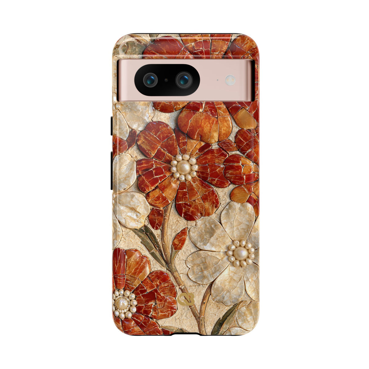 Carnelian Pearl Bloom · Tough Phone Case for Pixel ·  Orange