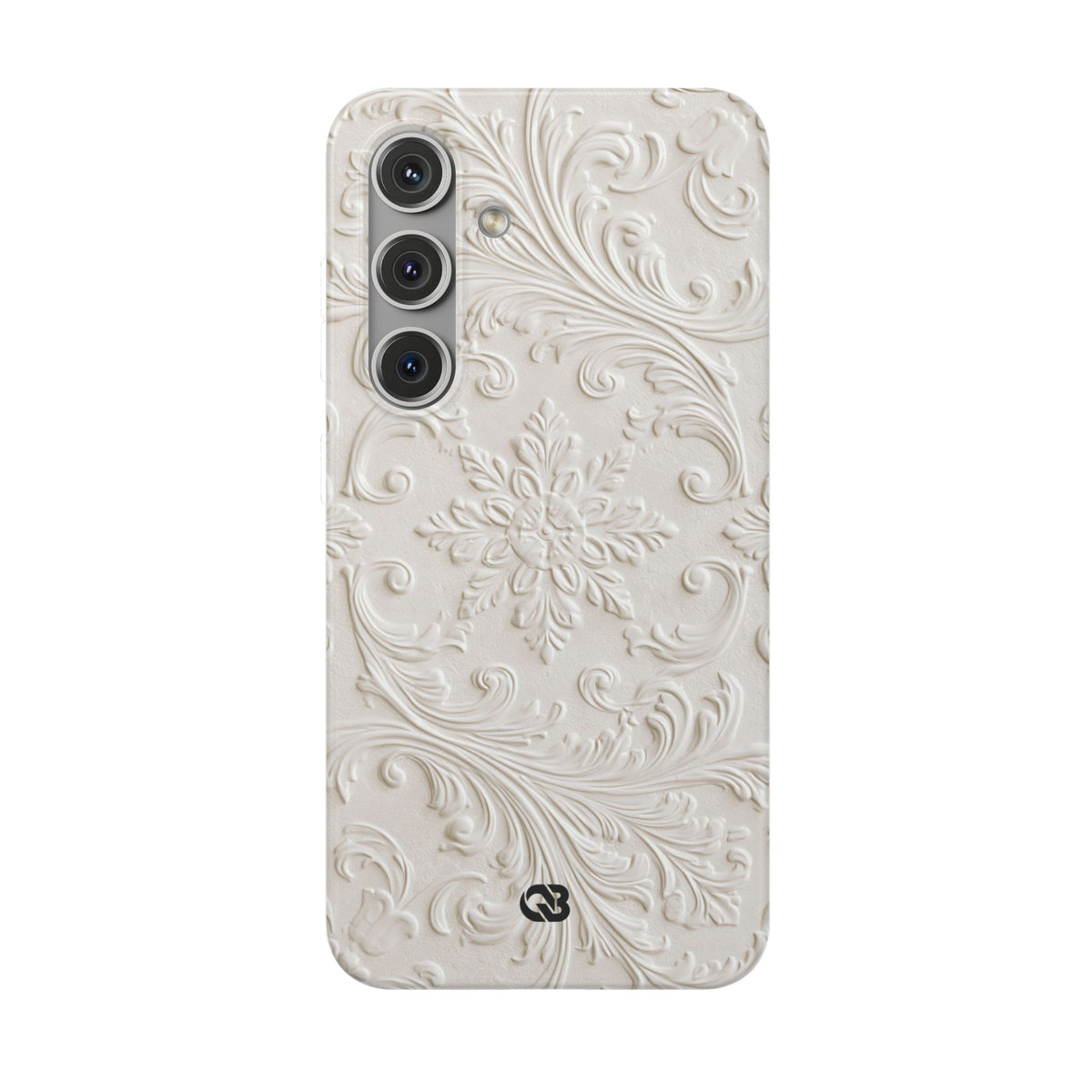 Ivory Baroque Relief · Lite Phone Case for Samsung · White