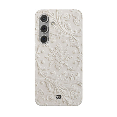 Ivory Baroque Relief · Lite Phone Case for Samsung · White