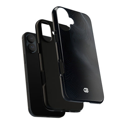 Black Tough Phone Case for iPhone - Obsidian Ridge Flux