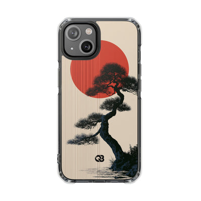 Beige Impact MagSafe Phone Case for iPhone - Kyoto Crimson Pine