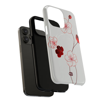 Red Tough 2.0 Magsafe Phone Case for iPhone - Kyoto Ember Bloom