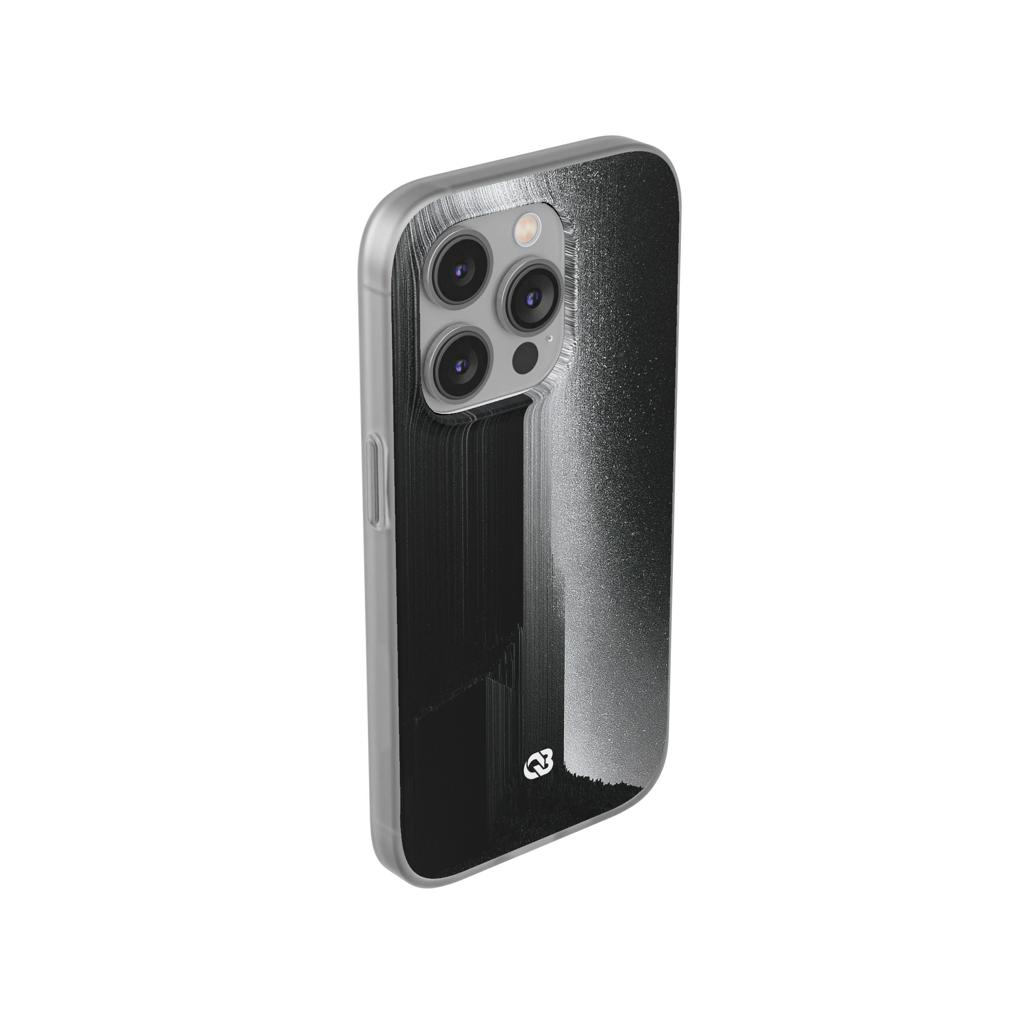 Black Lite Phone Case for iPhone - Brutalist Pixel Monolith