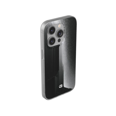 Black Lite Phone Case for iPhone - Brutalist Pixel Monolith