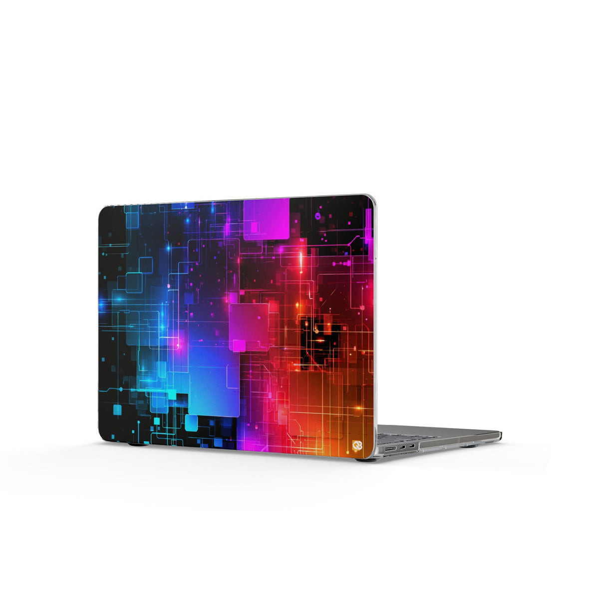 Spectral Circuit Grid · Clear Hard Case for MacBook · Black