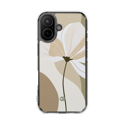 Beige Impact MagSafe Phone Case for iPhone - Sage Linen Magnolia