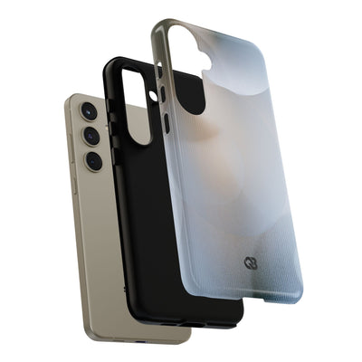 White Tough Phone Case for Samsung - Frosted Ribbed Sphere