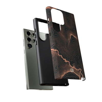 Mesa Elevation Contour · Tough Phone Case for Samsung · Black