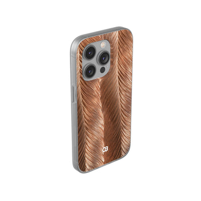 Rose Gold Weave · Lite Phone Case for iPhone ·  Brown