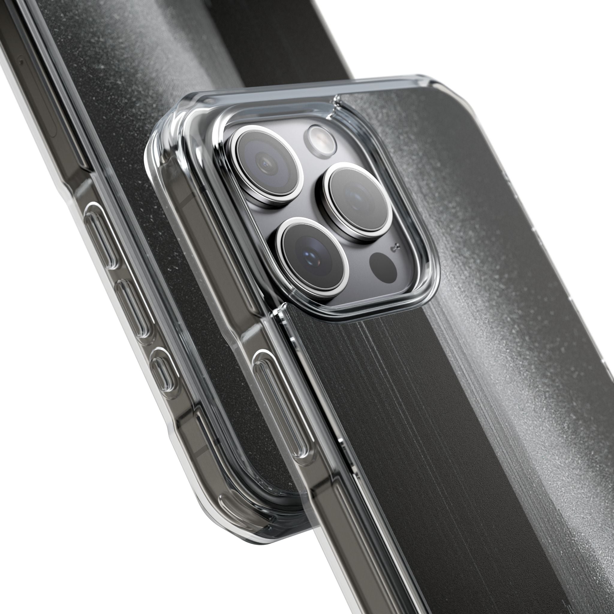 Black Impact MagSafe Phone Case for iPhone - Brutalist Pixel Monolith