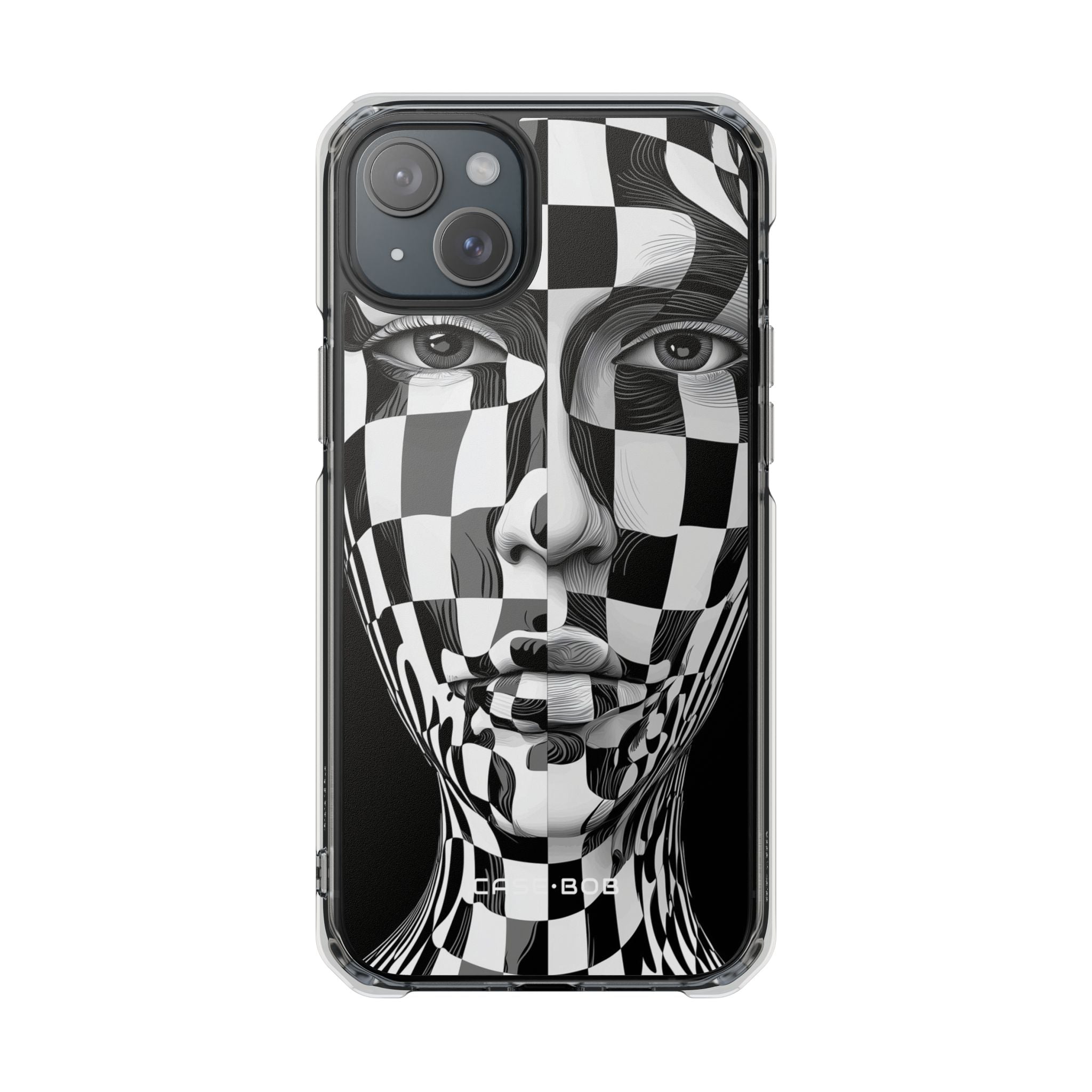 Checkered Face iPhone 15 Plus Skal - Impact