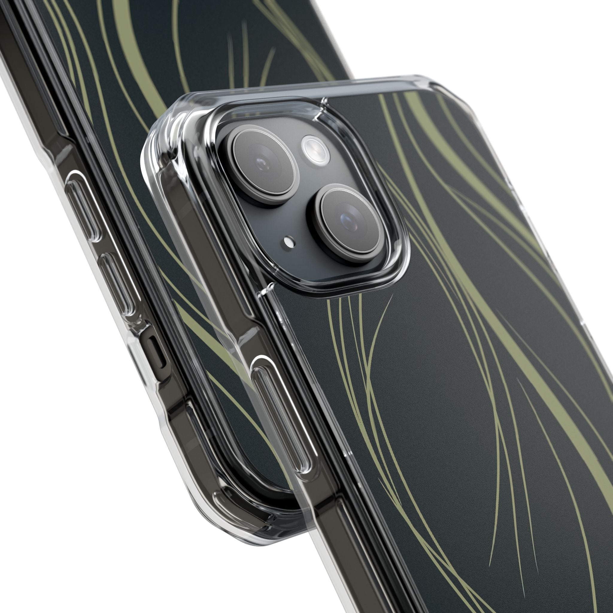 Green Impact MagSafe Phone Case for iPhone - Obsidian Sage Flow