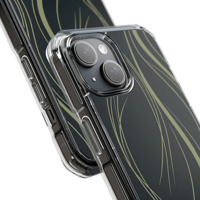 Green Impact MagSafe Phone Case for iPhone - Obsidian Sage Flow