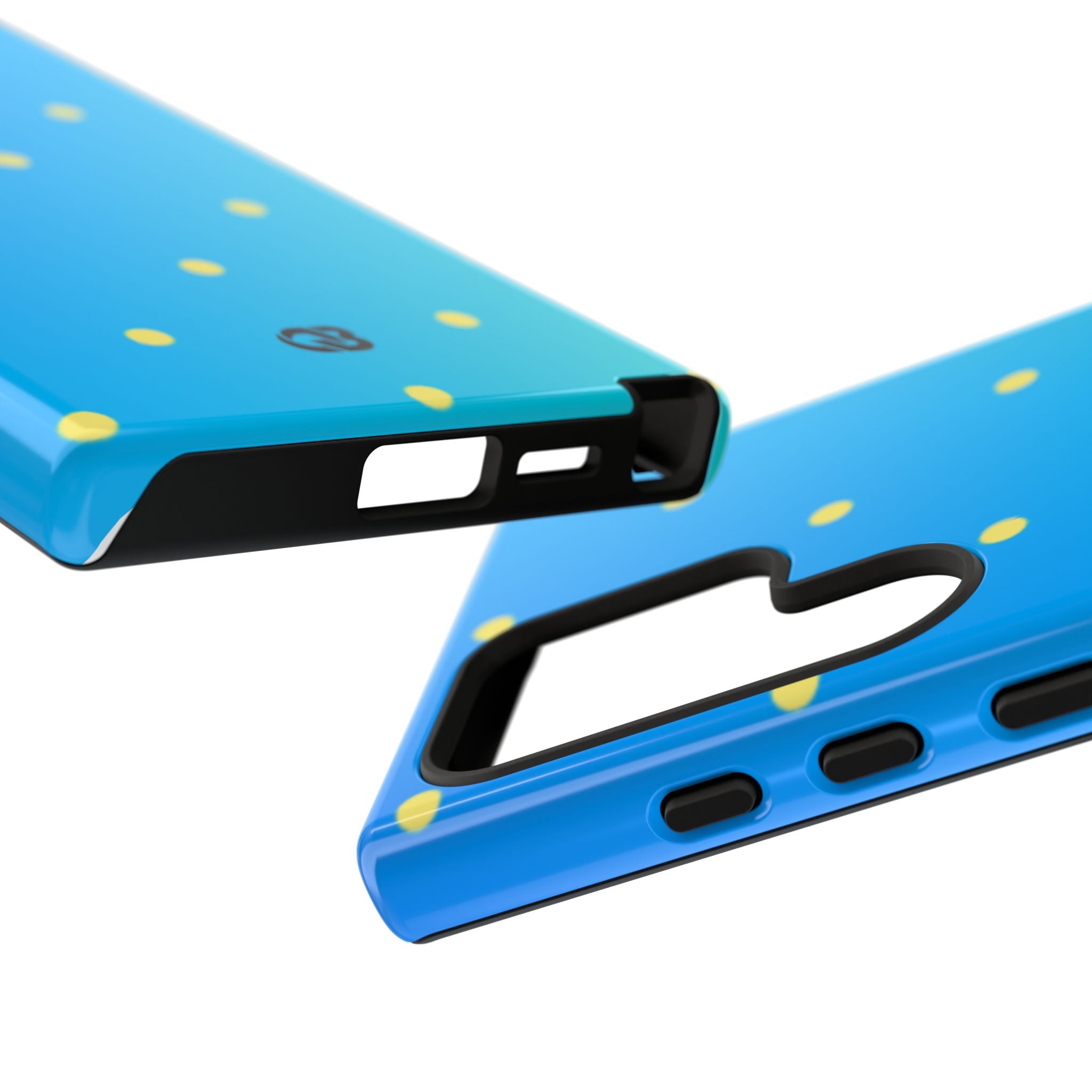 Cyan Sun Dots · Tough Custodia per Samsung