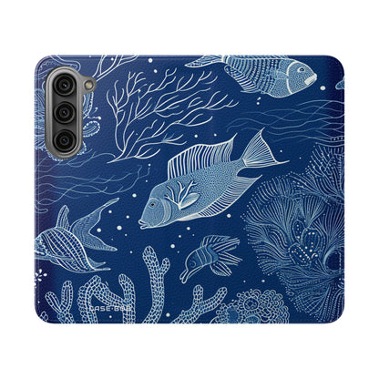 Blue Scale Reef - Samsung S23 Case - Wallet