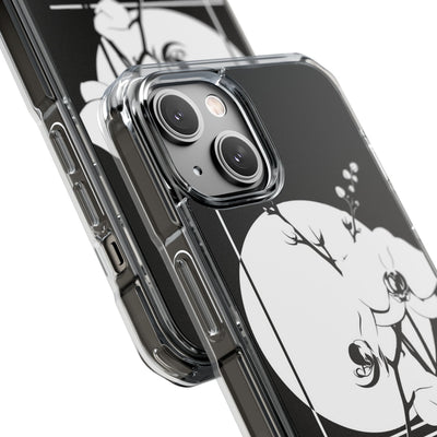 Black Impact MagSafe Phone Case for iPhone - Lunar Orchid Grid