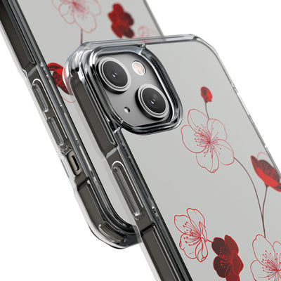 Red Impact MagSafe Phone Case for iPhone - Kyoto Ember Bloom