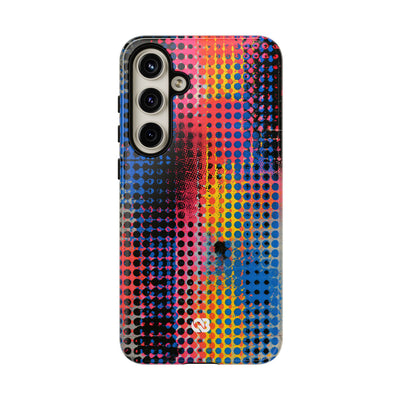 Chromatic Halftone Grid · Tough Phone Case for Samsung · Blue