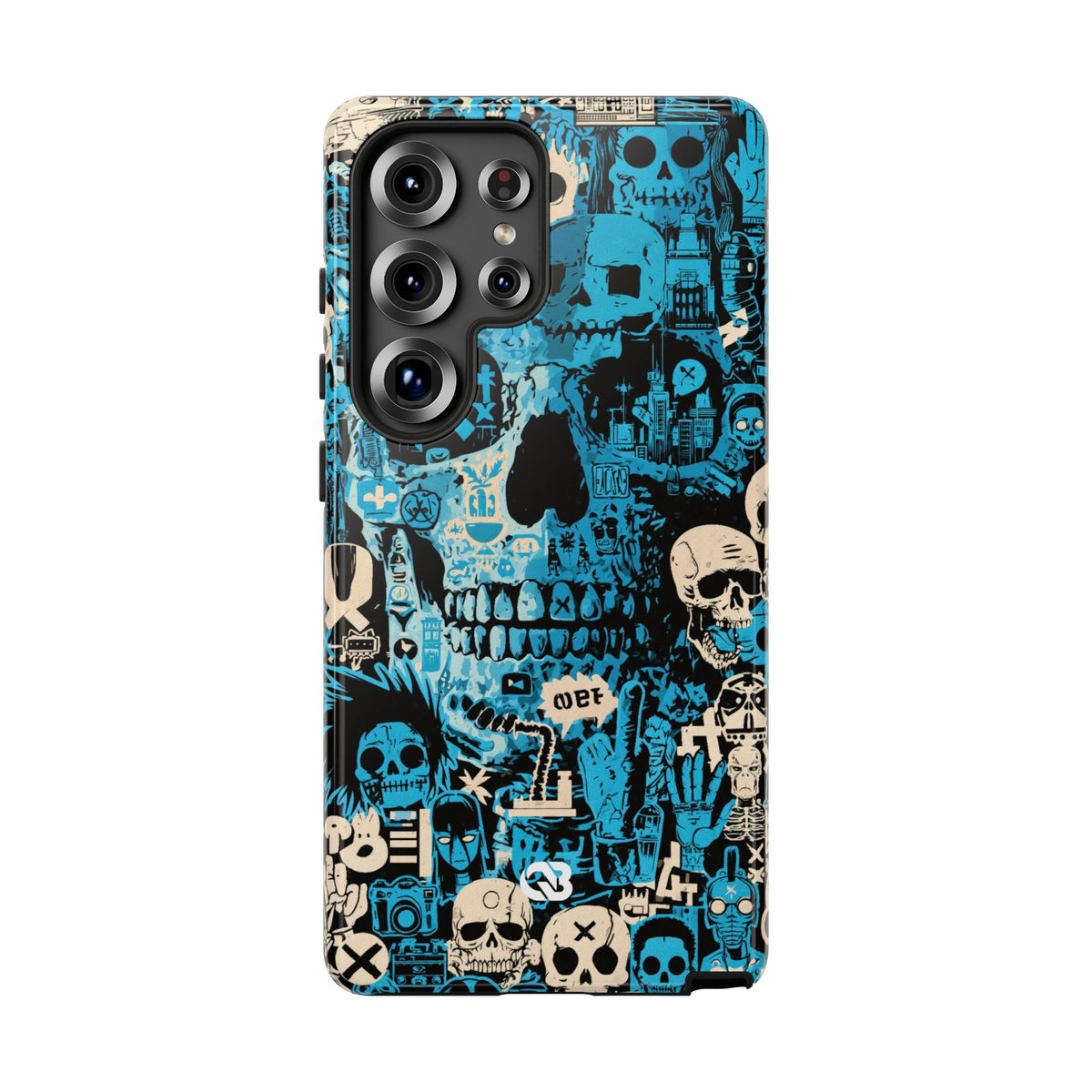 Electric Skull Graffiti · Tough Phone Case for Samsung · Blue