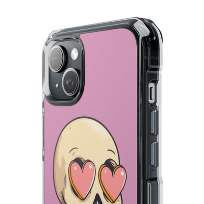 Heart Eyed Skull iPhone 15 Plus Case - Impact