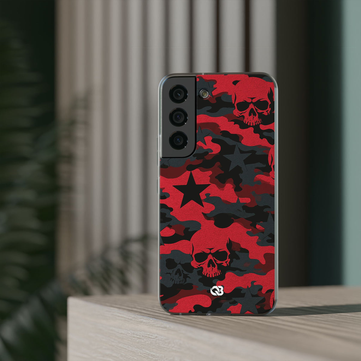 Crimson Skull Camo · Lite Phone Case for Samsung · Red