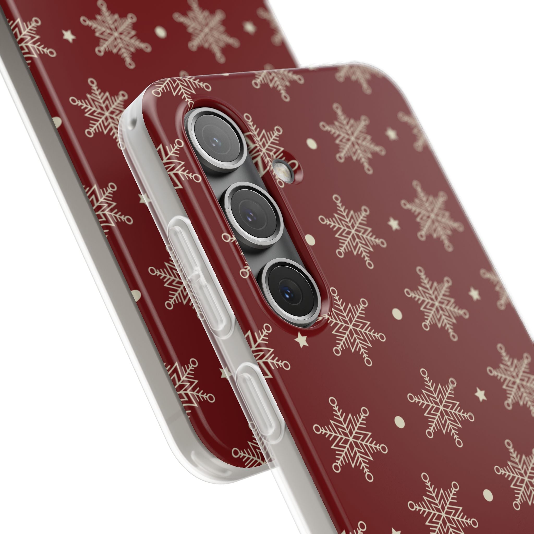Creme Schneeflocke Crimson Samsung S24 Case - Soft