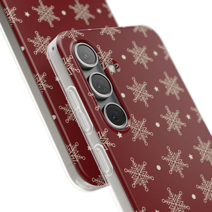 Creme Schneeflocke Crimson Samsung S24 Case - Soft
