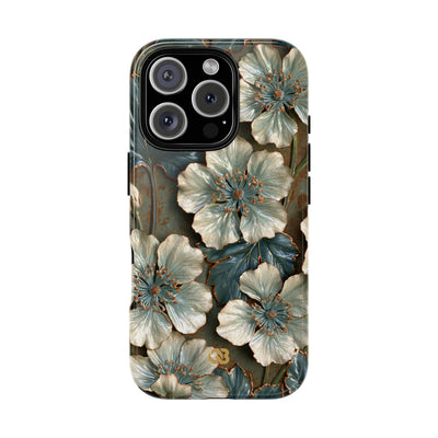 Gilded Blossom Reverie · Tough Phone Case for iPhone · Teal