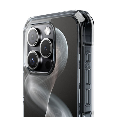 Luminous Vortex · Clear Impact Magnetic Phone Case for iPhone · Black