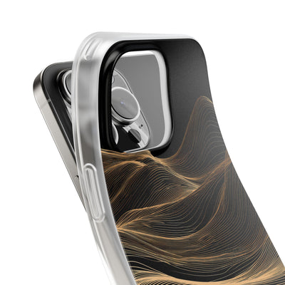Black Lite Phone Case for iPhone - Copper Topo Ridge