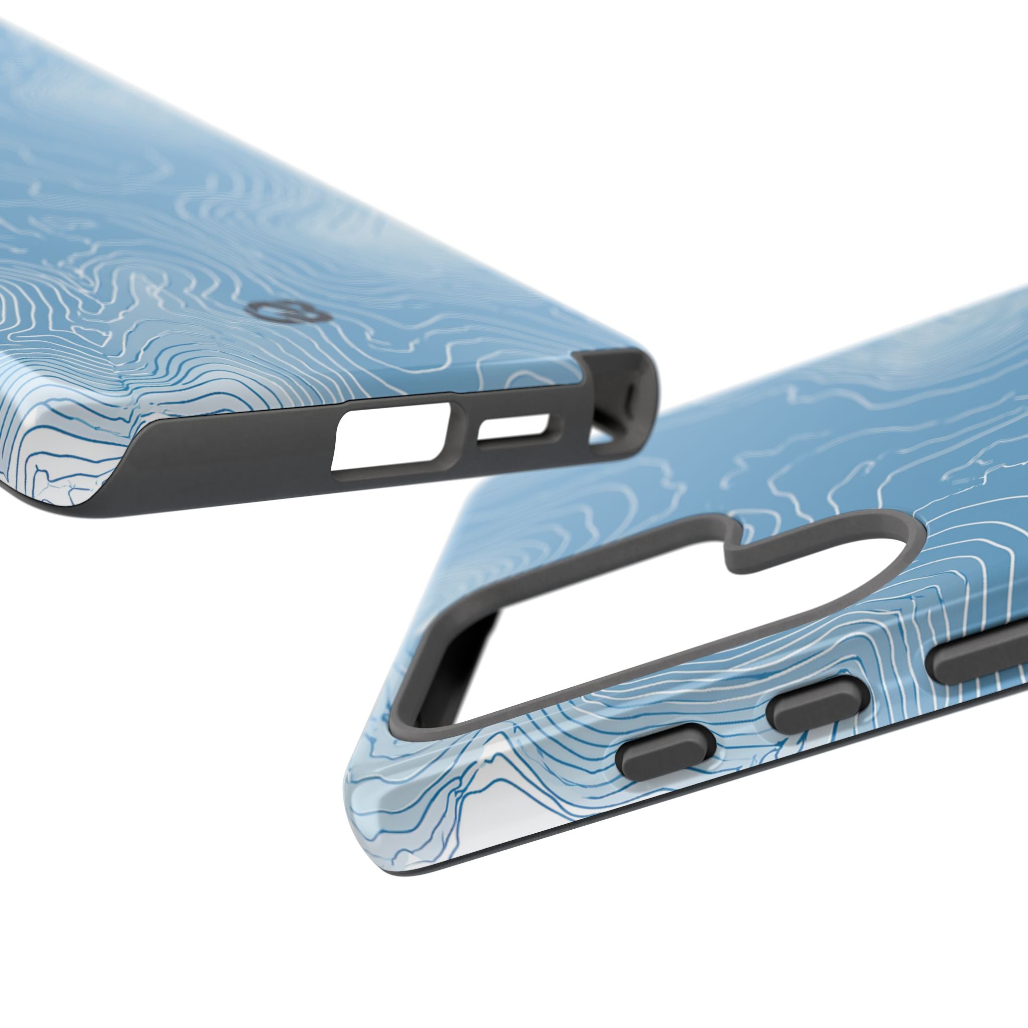 Blue Tough Phone Case for Samsung - Glacial Ridge Topo