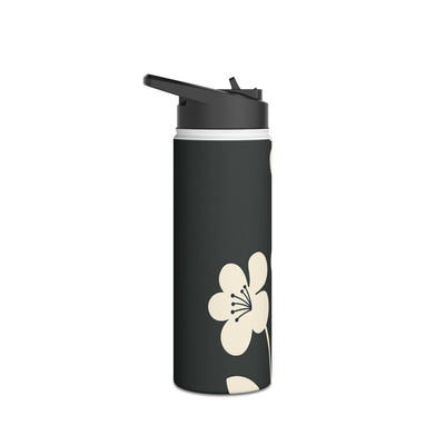 Nordic Blossom · Insulated Water Bottle · Black