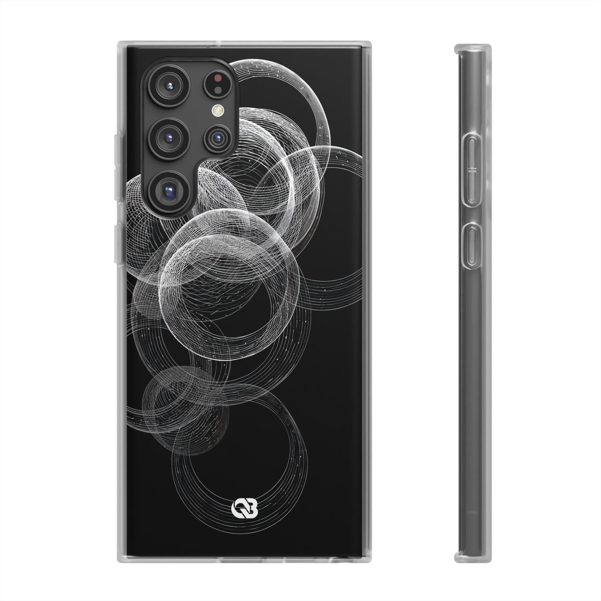 Black Lite Phone Case for Samsung - Kinetic Wireframe Orbit