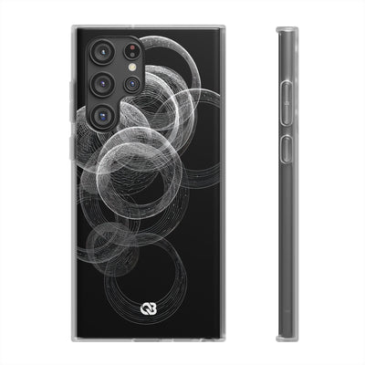 Black Lite Phone Case for Samsung - Kinetic Wireframe Orbit
