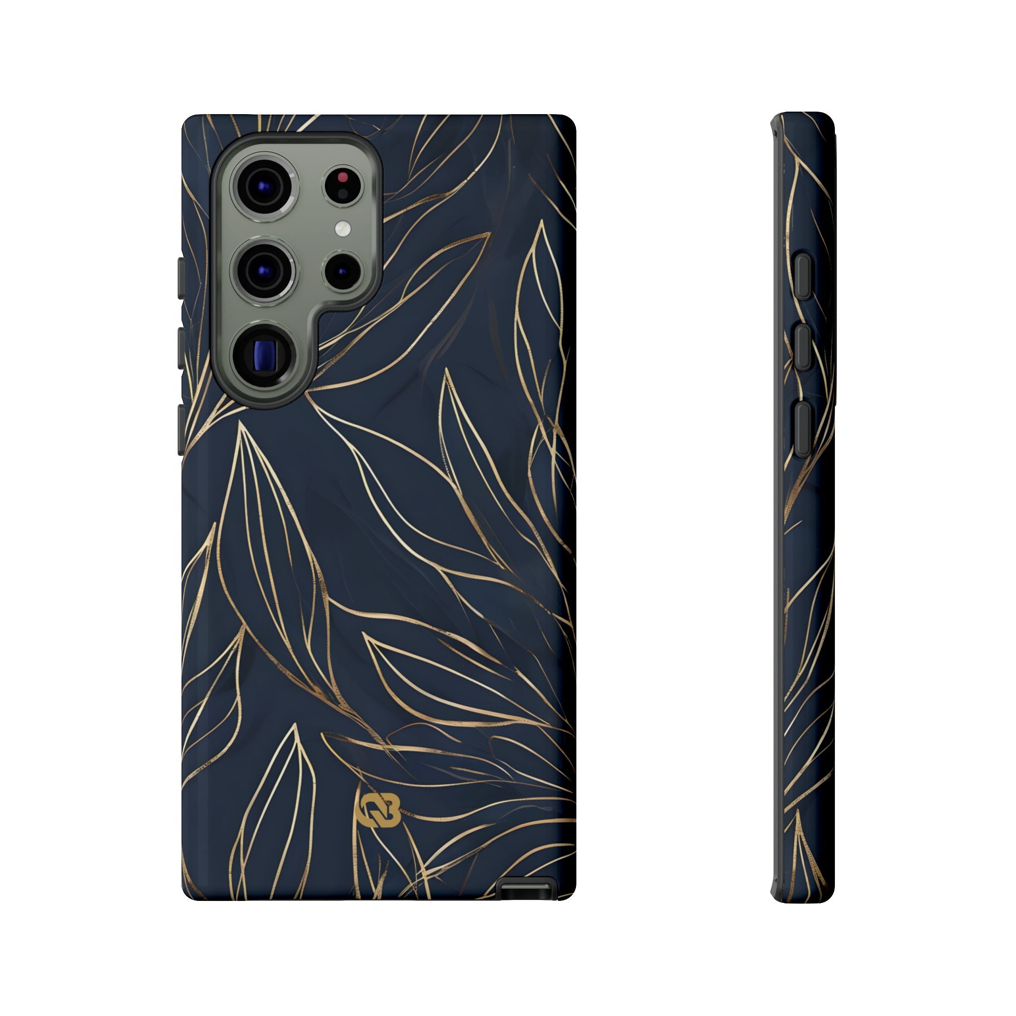 Gilded Navy Foliage · Tough Etui na telefon dla Samsung