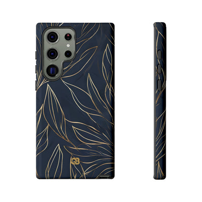 Gilded Navy Foliage · Tough Etui na telefon dla Samsung