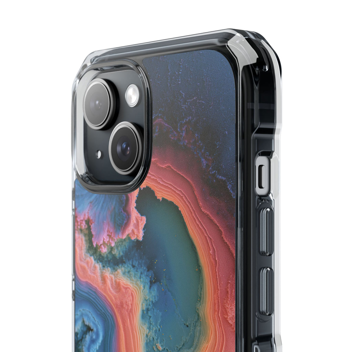 Luminous Resonance · Clear Impact Magnetic Phone Case for iPhone · Blue